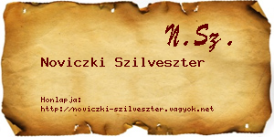 Noviczki Szilveszter névjegykártya